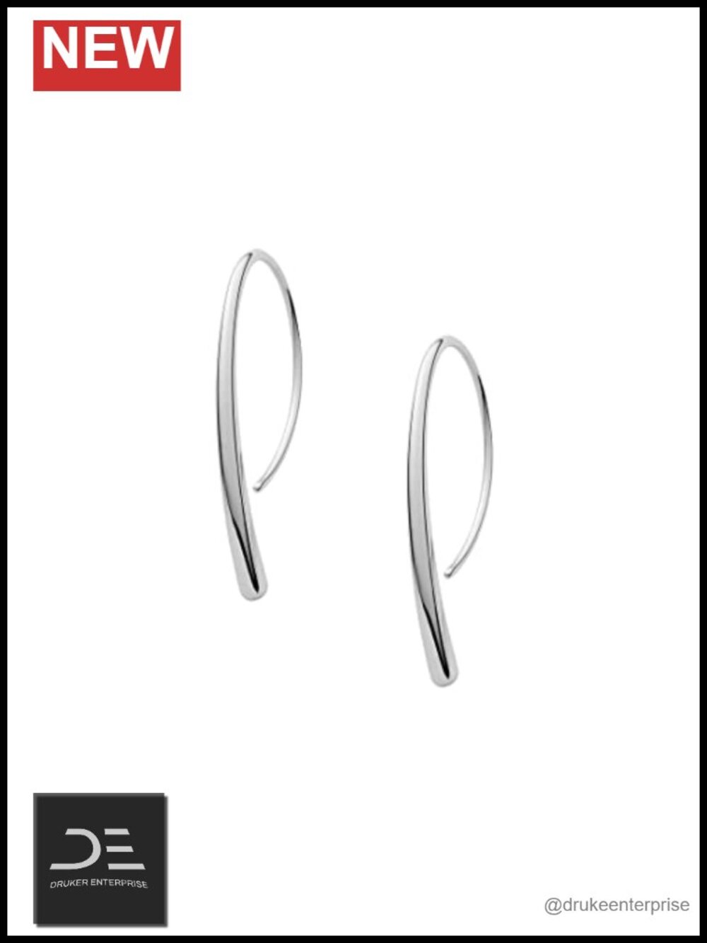 Skagen Kariana Stainless Steel Drop Earrings - Modern Minimalist